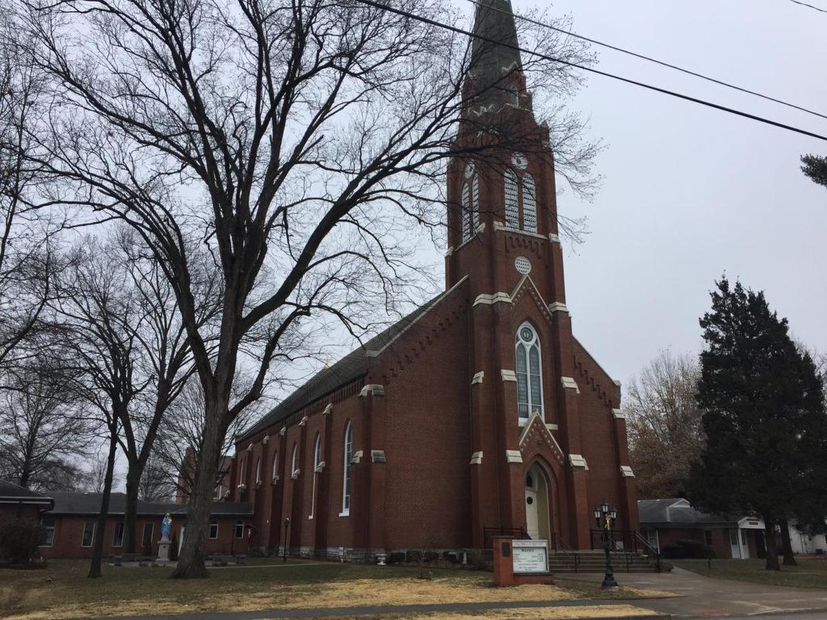 Belleville police were at Holy Childhood Catholic Church in Mascoutah on Monday morning.