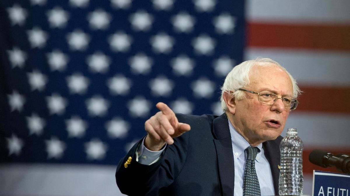 Democratic presidential candidate, Sen. Bernie Sanders, I-Vt. speaks during a campaign rally.