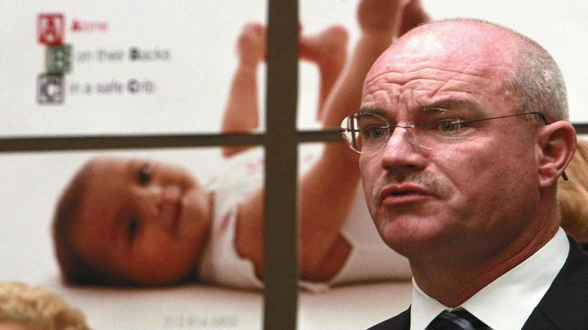 Joe Edwards, chief of the Columbia Police Department, has served as commander of a task force formed to investigate the death of children. Here, he speaks at a press conference last year in Collinsville.
