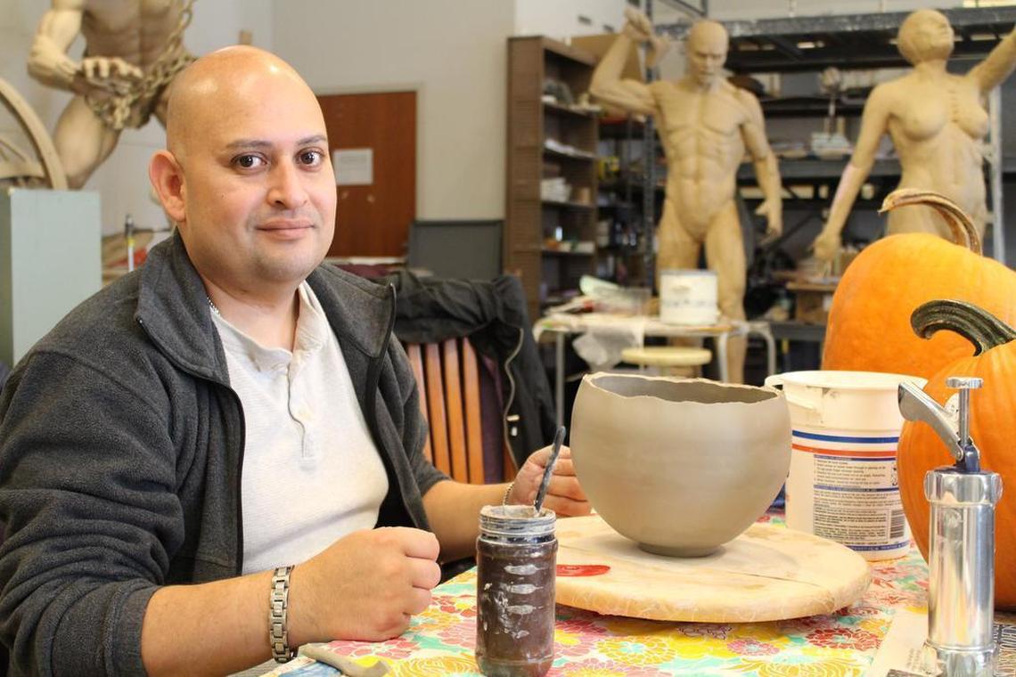 Veteran John Zuniga, of O’Fallon, developed a love for pottery through the Visions for Vets art program, which has helped him deal with depression, mood swings and other symptoms of post-traumatic stress disorder.