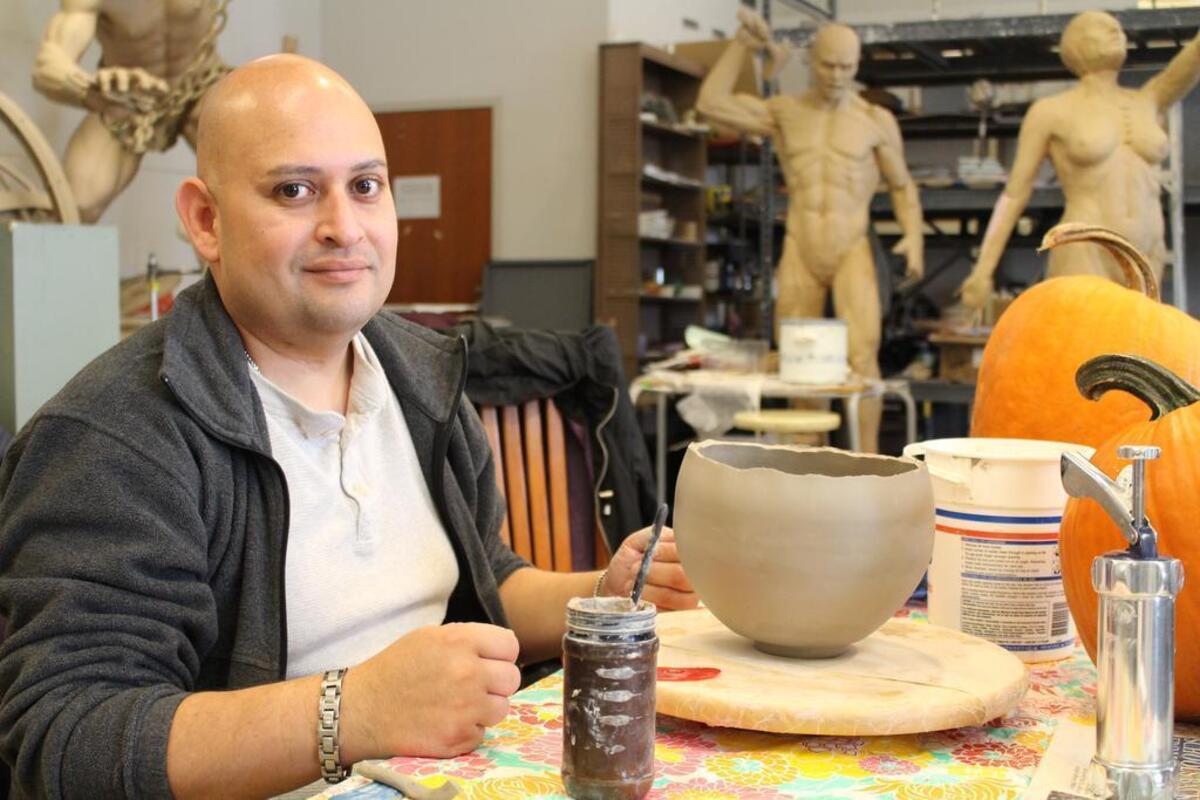 Veteran John Zuniga, of O’Fallon, developed a love for pottery through the Visions for Vets art program, which has helped him deal with depression, mood swings and other symptoms of post-traumatic stress disorder.