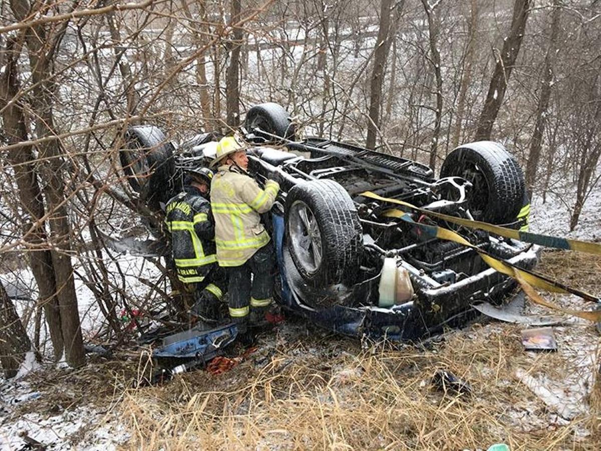 Firefighters from the Channahon Fire Protection District responded to the crash on Interstate 55.