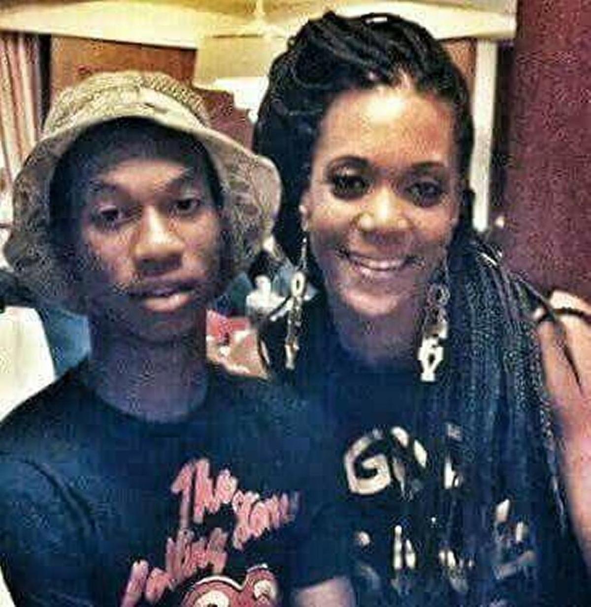 Phillip Smith poses with his mother, Nickolette “Anna” Hall. Smith was fatally shot Aug. 13 in East St. Louis.