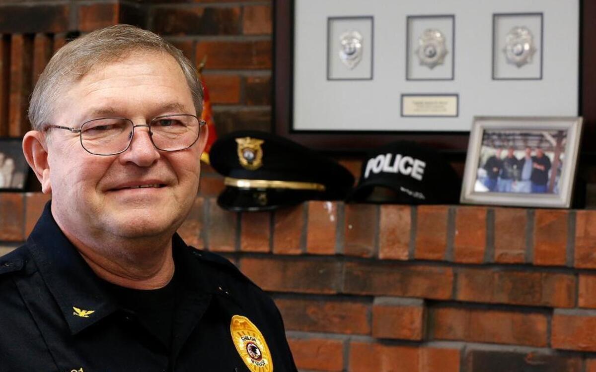 Retiring Shiloh Police chief Jim Stover.