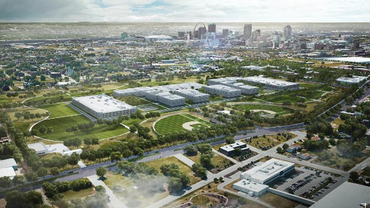 Artist’s conception of the NGA West headquarters in St. Louis