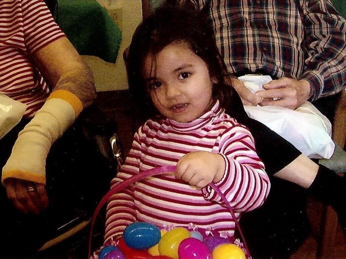 Alysha was about 4 years old when this photo was taken.