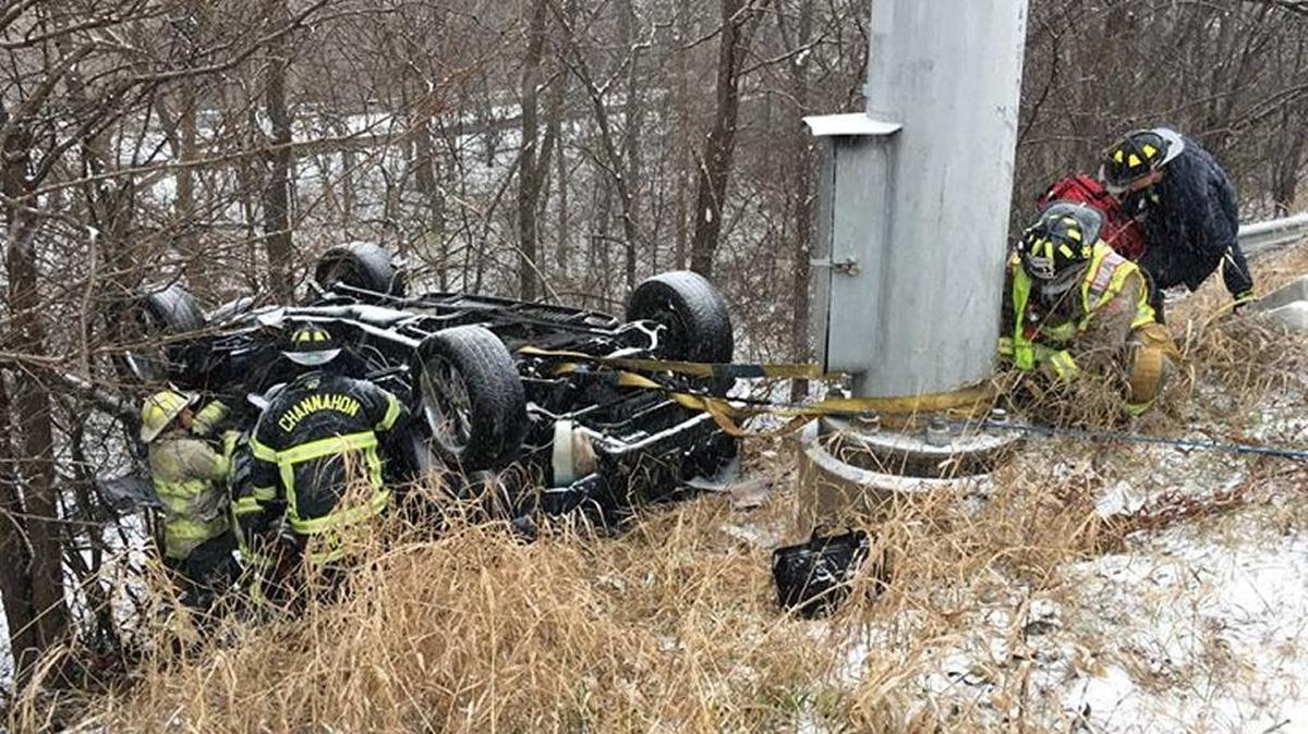 Firefighters from the Channahon Fire Protection District responded to the crash on Interstate 55.