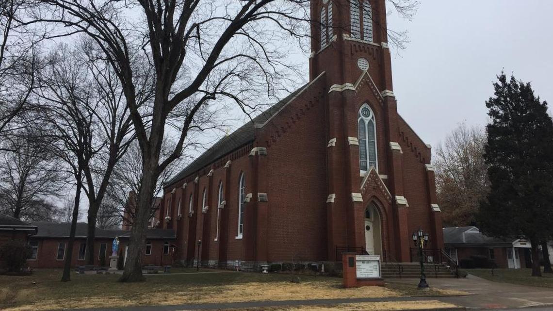 Belleville police were at Holy Childhood Catholic Church in Mascoutah on Monday morning.