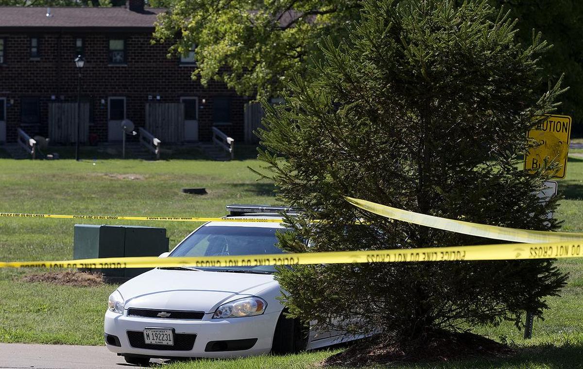 File photo: An East St. Louis squad car at the scene at apartment 38E of the John Robinson Homes public housing complex where Alexis S. Winston was found.