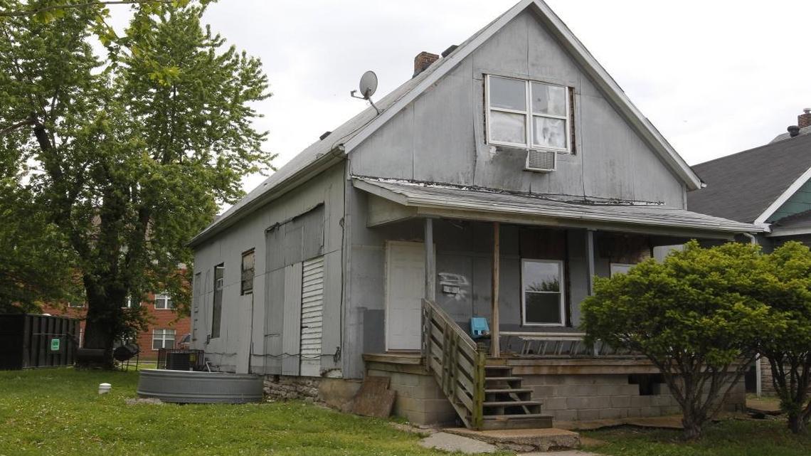 This is the exterior of the boarding house at 1232 Cleveland Ave. in East St. Louis owned by Township Supervisor Oliver Hamilton.