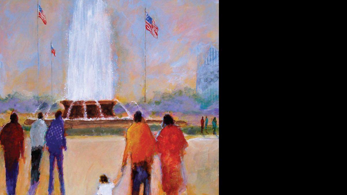 
The 2015 Art on the Square poster by Nancy Beard, an artist from O'Fallon, was unveiled Friday night in Belleville.

