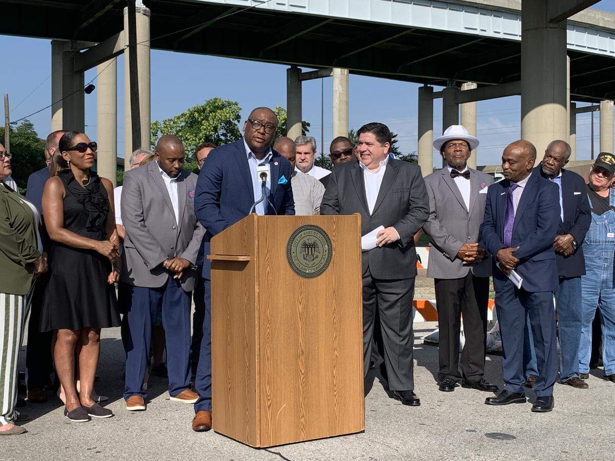 State Sen. Chris Belt speaks about the Rebuild Illinois capital plan on June 28, 2019.