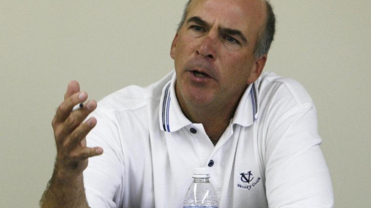 Stookey Township Supervisor David Bone speaks during a township board meeting in 2015.