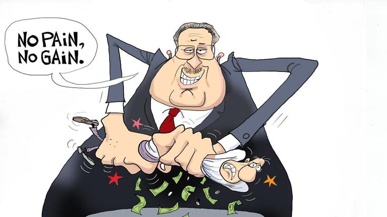 Cartoon: Squeezing out every dollar