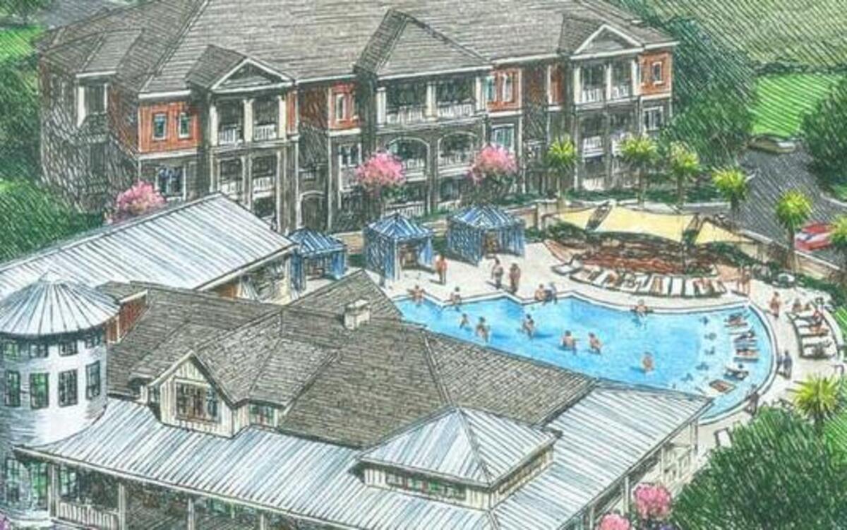 An artist’s sketch of the new, $35 million luxury apartment complex Shiloh leaders may have approved. The 311-unit development is called The Savannah.