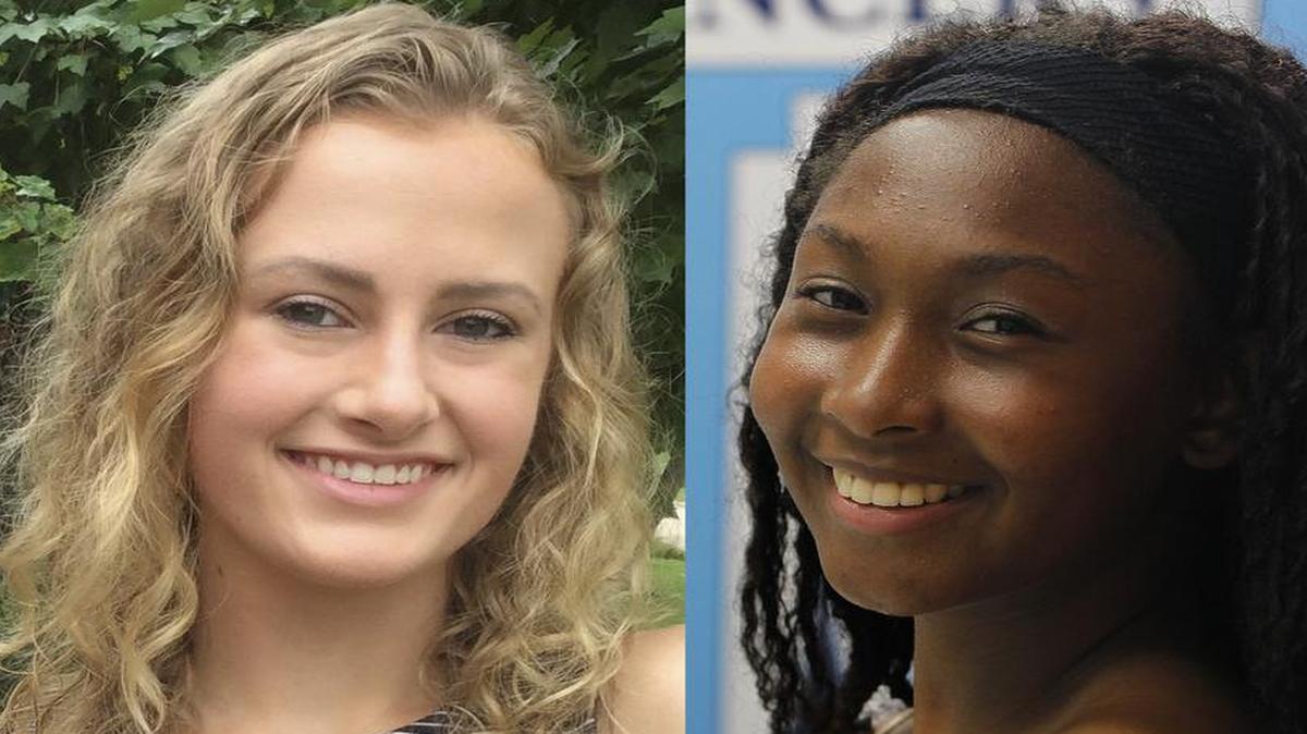 Ally Dyer, 15, and Cayla Adams, 16, are both Belleville East High School students who organized separate community events today in Belleville. Ally is hosting a dinner benefitting three charities and Cayla put together a peace gathering.
