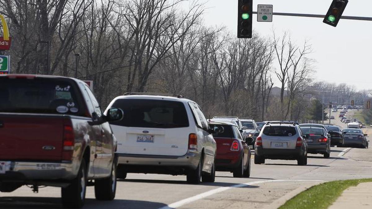 The intersection of Frank Scott Parkway and North Green Mount Road on Monday afternoon.