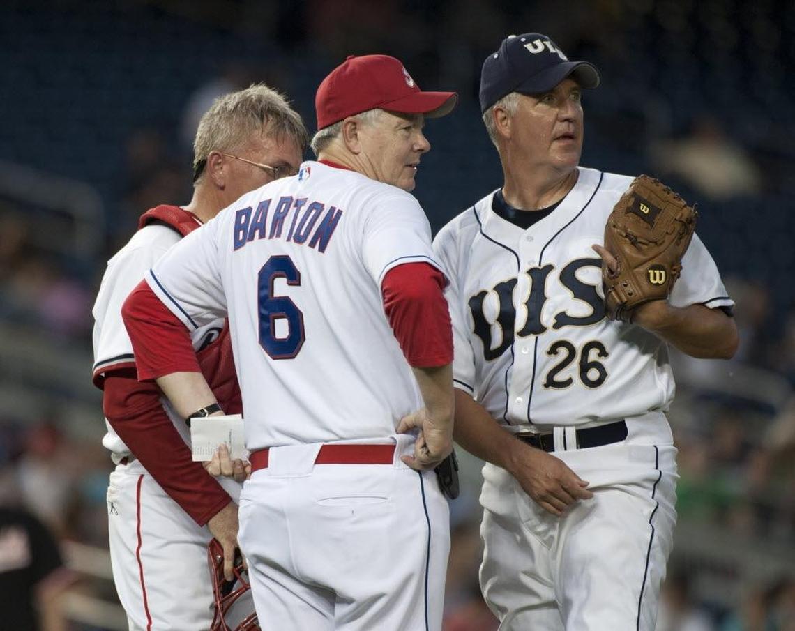 U.S. Rep. John Shimkus, R-Collinsville, during the annual Congressional Baseball Game in 2015.