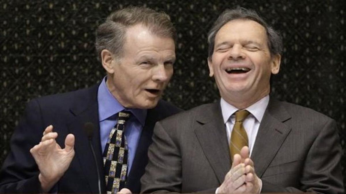 Illinois House Speaker Michael Madigan, left, and Senate President John Cullerton.