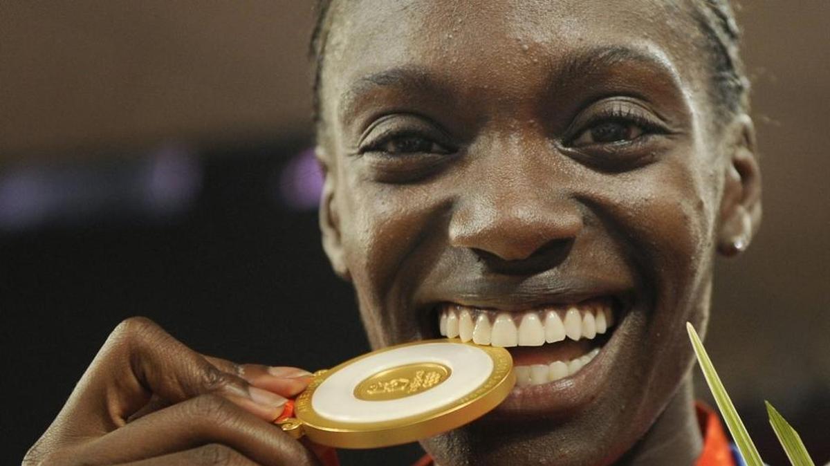 East St. Louis native Dawn Harper won the women’s 100-meter hurdles at the Beijing 2008 Olympics. The medal means something because hers was an extraordinary achievement.