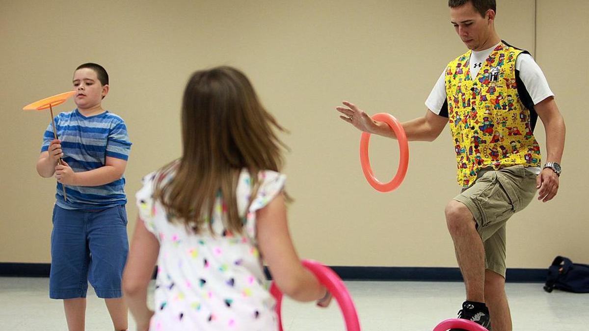 The Collinsville Area Recreation District offered a circus camp for kids in 2013.