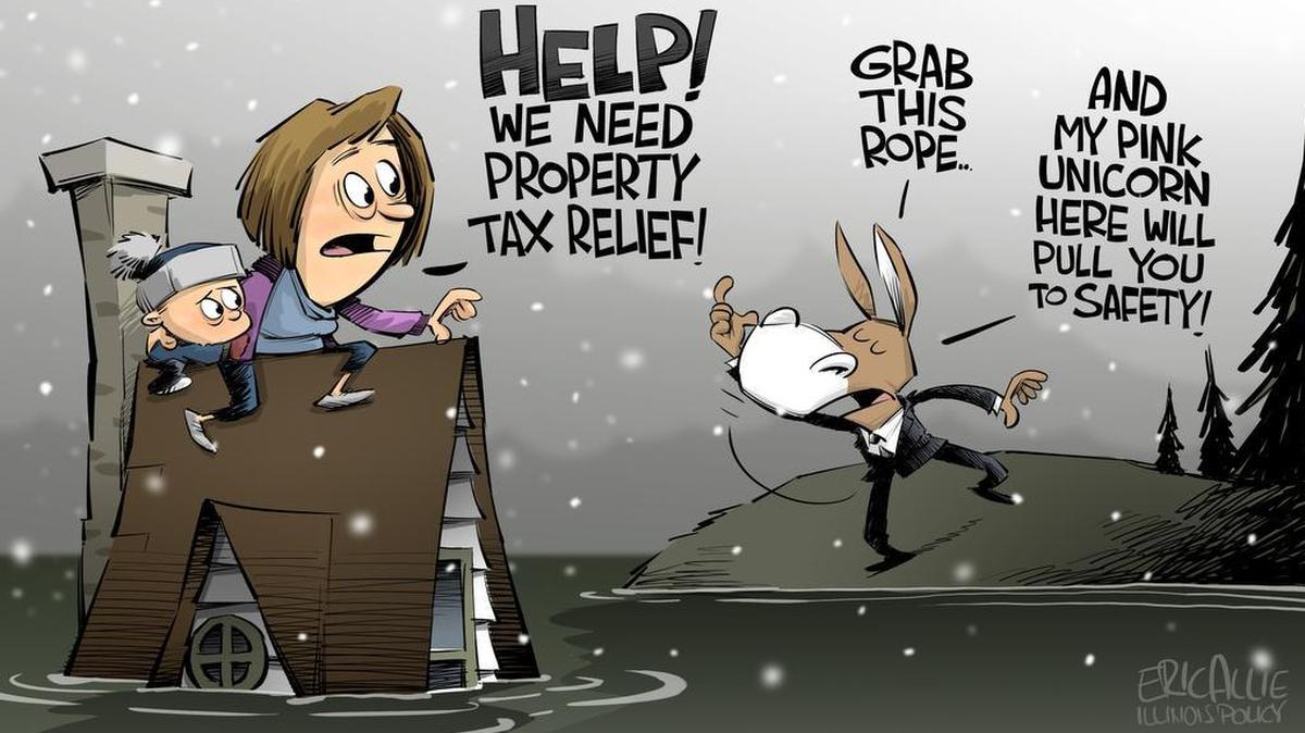 Illinois property taxes rose six times faster than household income during the Great Recession.