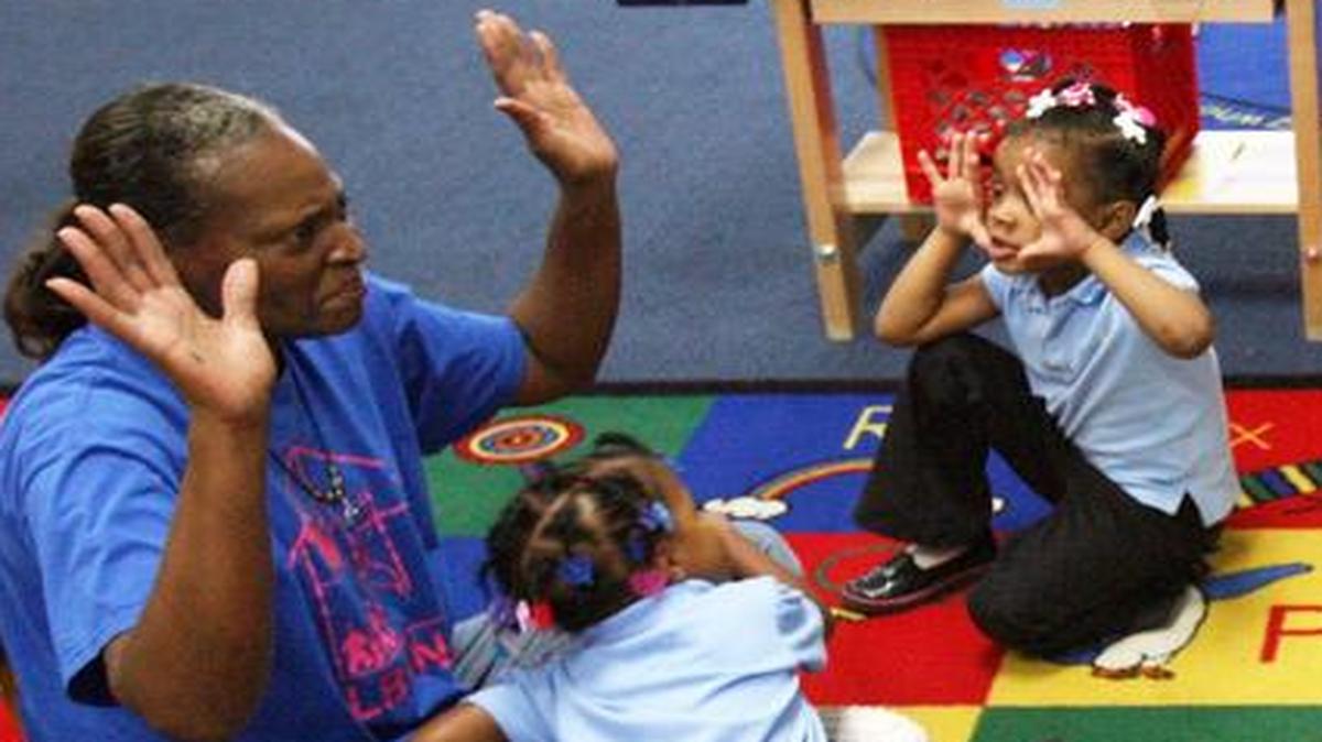 Youngsters in 2008 at a day care in East St. Louis. Illinois Gov. Bruce Rauner this week relaxed eligibility requirements for their parents to get public help with day care costs.