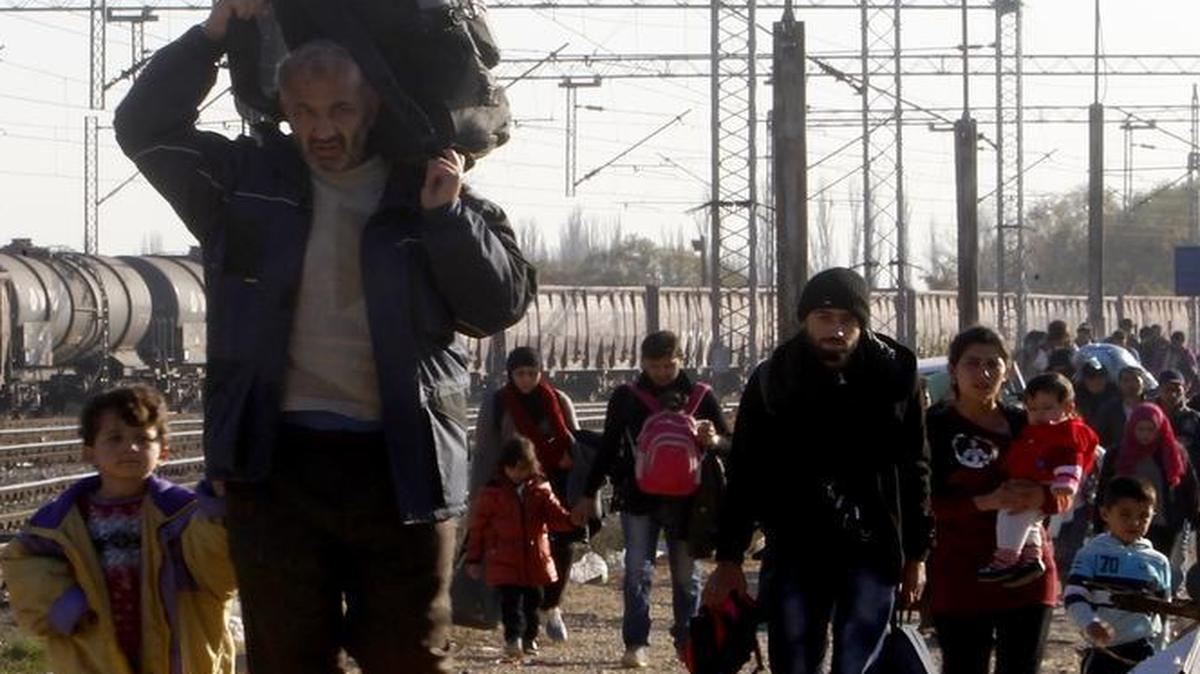 Four million people fled Syria, and nearly 40 percent are children 11 and younger according to United Nations registrations. Only 22 percent are males 18 and older. Here, migrants and refugees on Thursday walk towards the Macedonian border with Serbia.