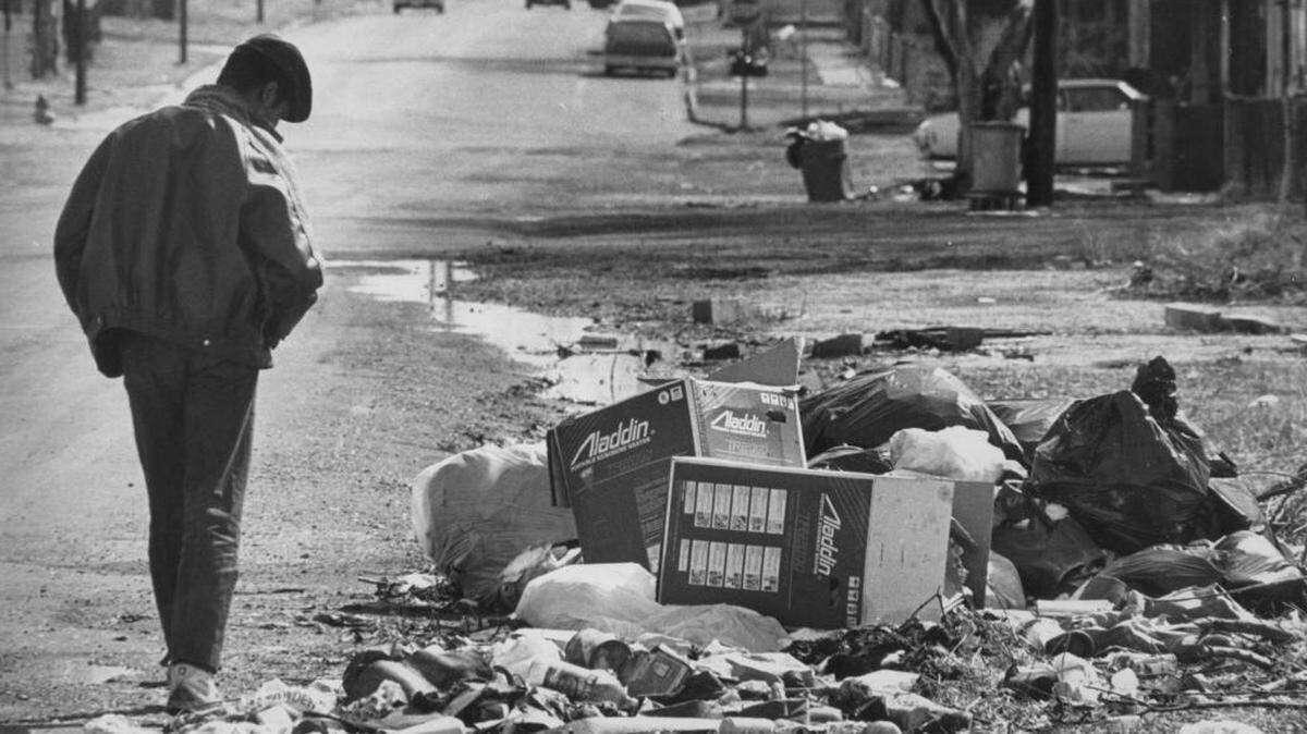 Things could be worse in East St. Louis. In 1988 the city couldn’t pay for trash service, so garbage piled up in the streets and alleys. It cost $1.6 million to clear the trash.