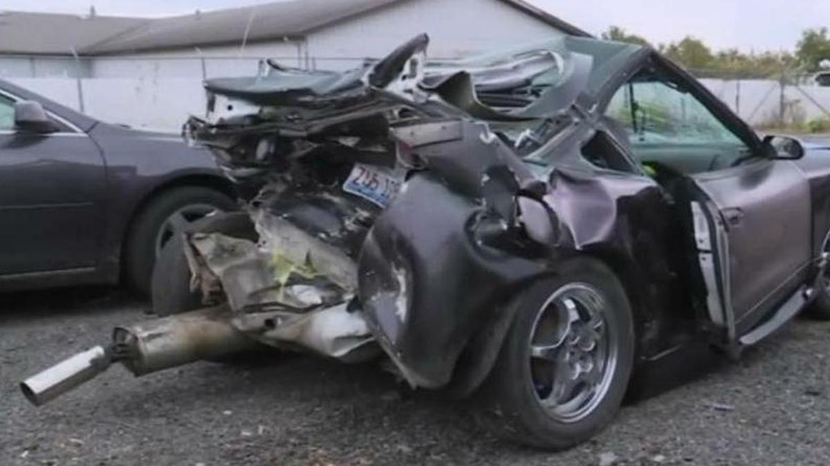 The Mitsubishi driven by Samatha Miller received heavy damage when it was hit from behind by a Chevy pickup driven by Steven Willis of Maryville. Miller, standing outside her car after it had a flat tire on Interstate 55, also was hit by the pickup. She suffered fatal injuries.