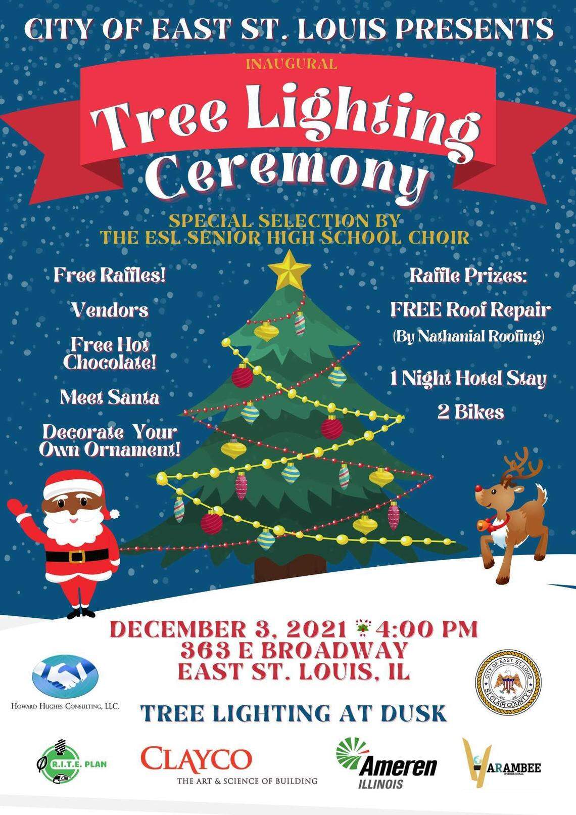 East St. Louis will have its first tree lighting ceremony on Dec. 3