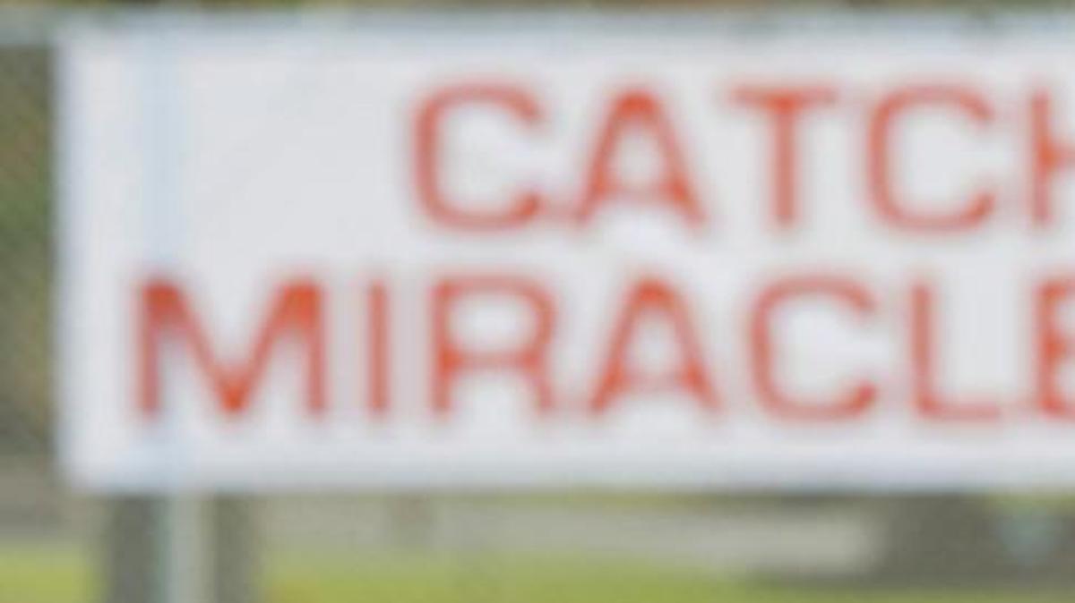 
Richard “RJ" Krause speaks during dedication of the Catch 22 “Miracle Field” in April 2014.
