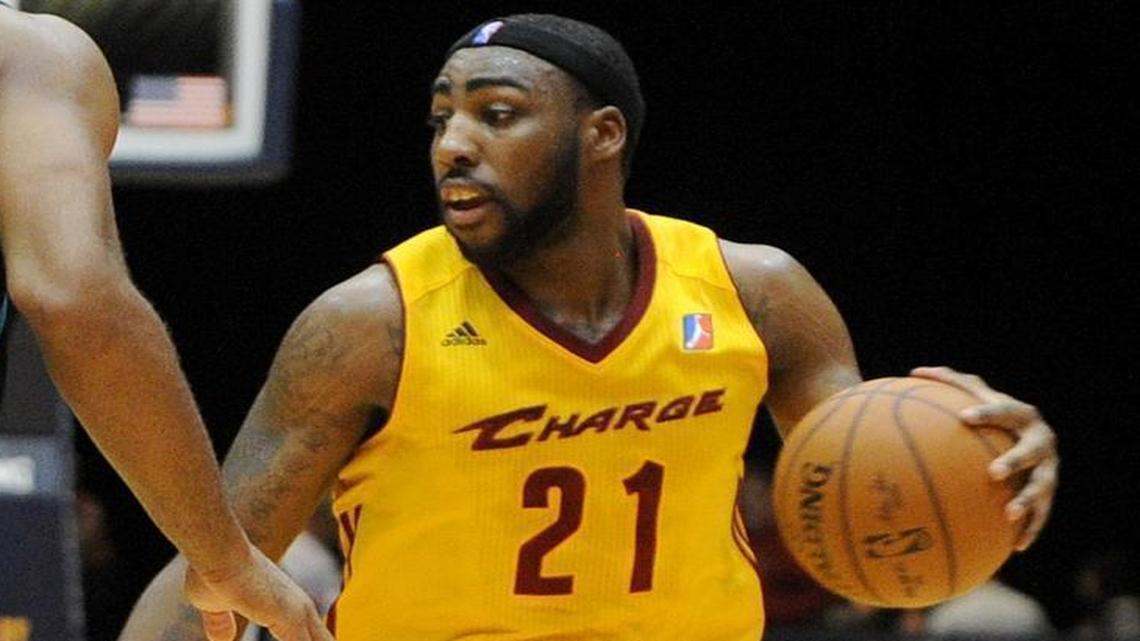 Roosevelt Jones, a 2011 graduate of O’Fallon High School, is playing professionally for the Canton Charge of the NBA Developmental League. He’s shown here in a game against the Greensboro Swarm, Dec. 28.