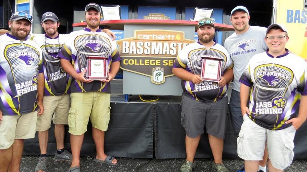 The McKendree University bass fishing team placed four boats in the top 16 of the 93-boat Bassmaster Carhartt Midwestern Regional Qualifier held on Lake Clinton in Clinton to earn three bids to the Bassmaster National Championship that will be held July 28-30on Green River Lake in Campbellsville, Ky.