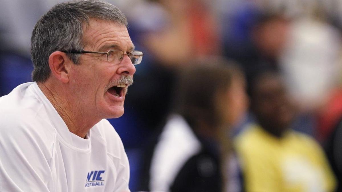 Southwestern Illinois College men’s basetball head coach Jay Harrington saw his Blue Storm lose a 61-55 decision to Kaskaskia Junior College in a Great Rivers Athletic Conference game on Wednesday.