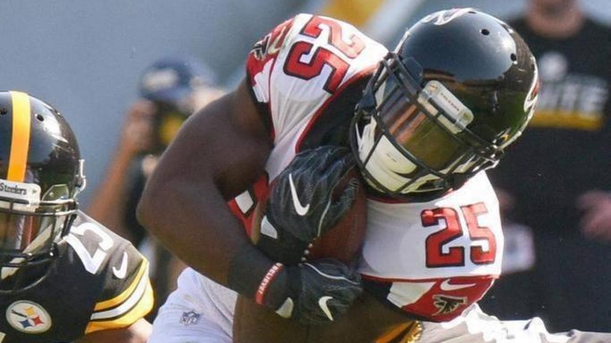 Belleville West graduate Brian Hill, a fifth-round pick of the Atlanta Falcons in the 2017 NFL Draft, was released from the team Saturday.