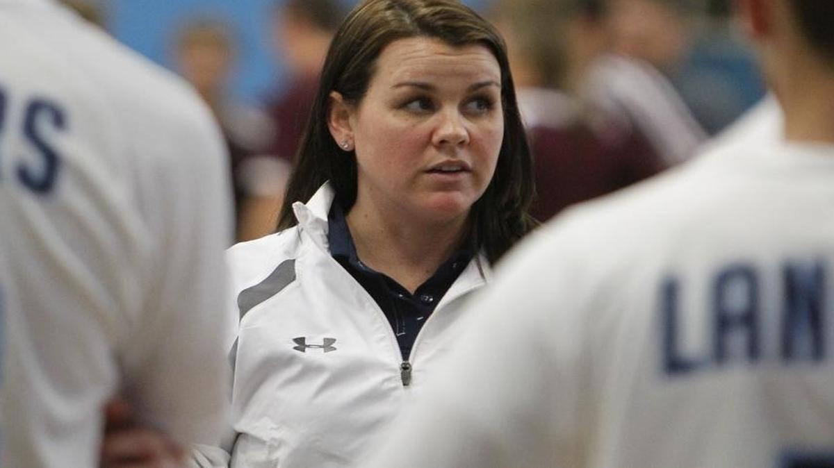 Belleville East head volleyball coach Stefanie Gaubatz.