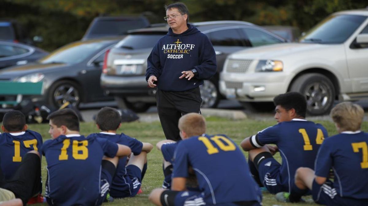Althoff head coach Joe Burchett is optimistic about his squad playing Anna-Jonesboro in the championship game of the Class 1A Gibault Sectional at 6 p.m. Friday at Oerter Park in Columbia.