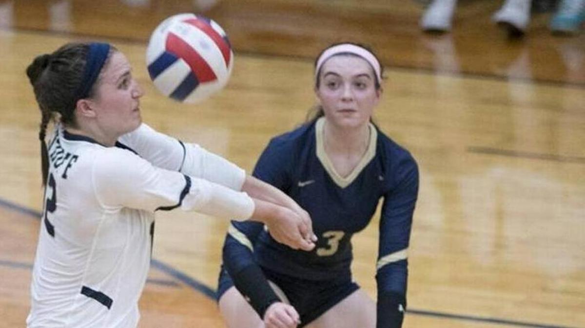 Addie Burris and Annika Beal are among the four Althoff players to be named to the All-South Seven Conference Volleyball Team. Karinna Gall and Louise Comerford.