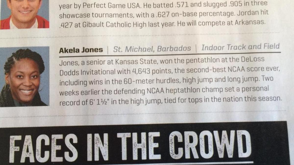 Waterloo High senior baseball player Jordan McFarland made Sports Illustrated’s “Faces in the Crowd” section this week.