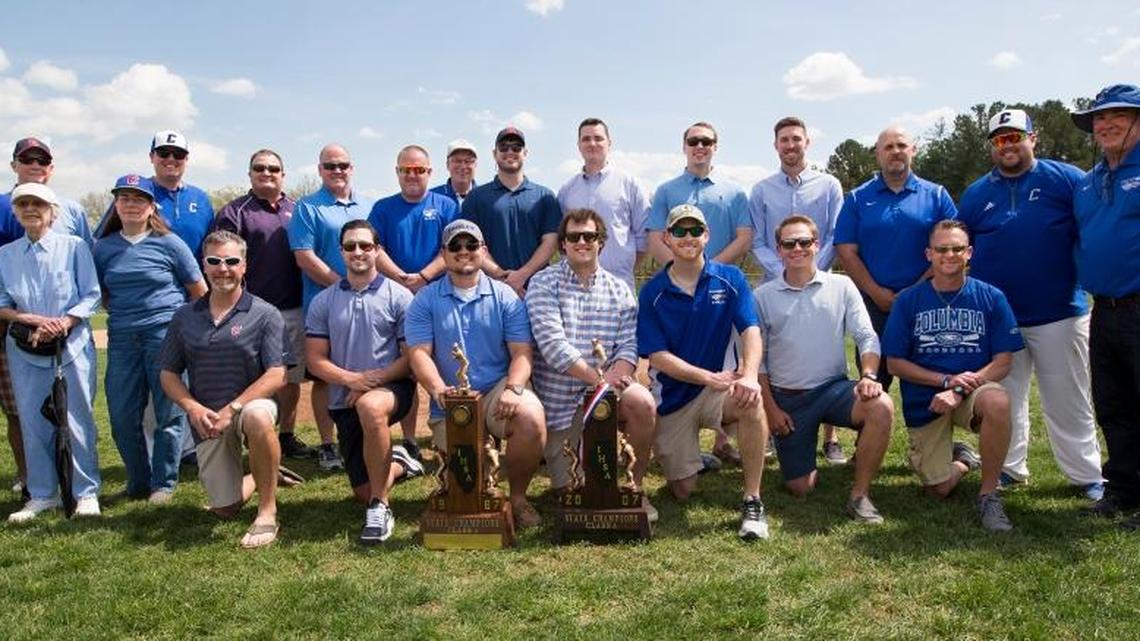Members of the 1987 and 2007 Columbia High School state baseball championship teams gathered together on Saturday.