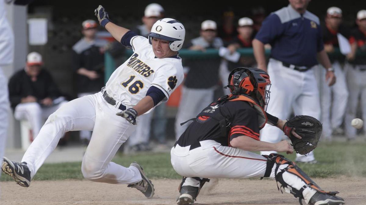 O’Fallon’s Caleb Shelton scores during their Class 4A Normal Sectional against Edwardsville on Wednesday.