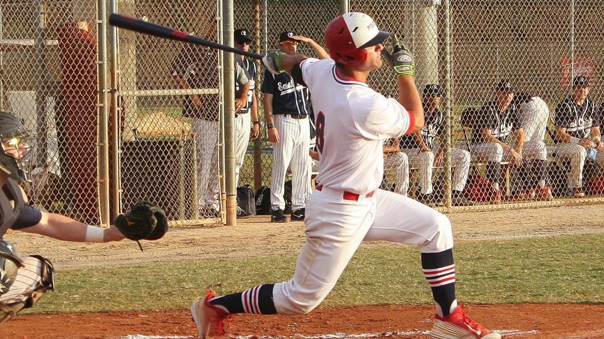 Waterloo’s Jordan McFarland, shown here hitting for the St. Louis Pirates, is the Perfect Game USA National Player of the Year