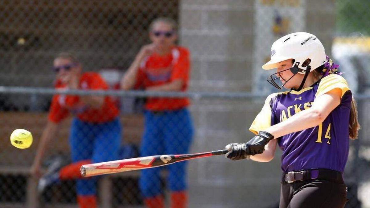 New Athens senior pitcher Abby Marlow leads the Yellow Jackets in batting average, slugging and is one of the area’s top softball pitchers.