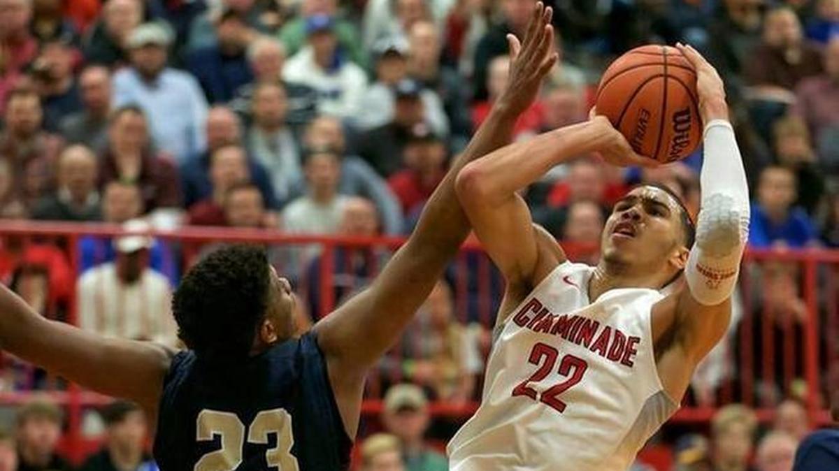 The 2016 Highland Optimist Scott Credit Union Shootout featured a clash between the eventual Illinois and Missouri state champions and their stars Jordan Goodwin (Althoff/Saint Louis University) and Jayson Tatum (Chaminade/Duke), who since have gone on to play in the NBA. The 31st edition of the shootout — which attracts some of the top basketball talent locally and nationally — will take place Saturday, Jan. 6.