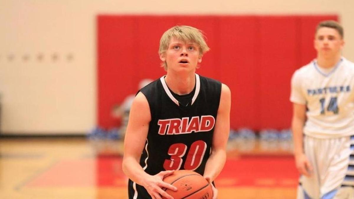 Triad High senior Noah Moss is the Knights’ third-leading scorer in school history with 1,337 points.
