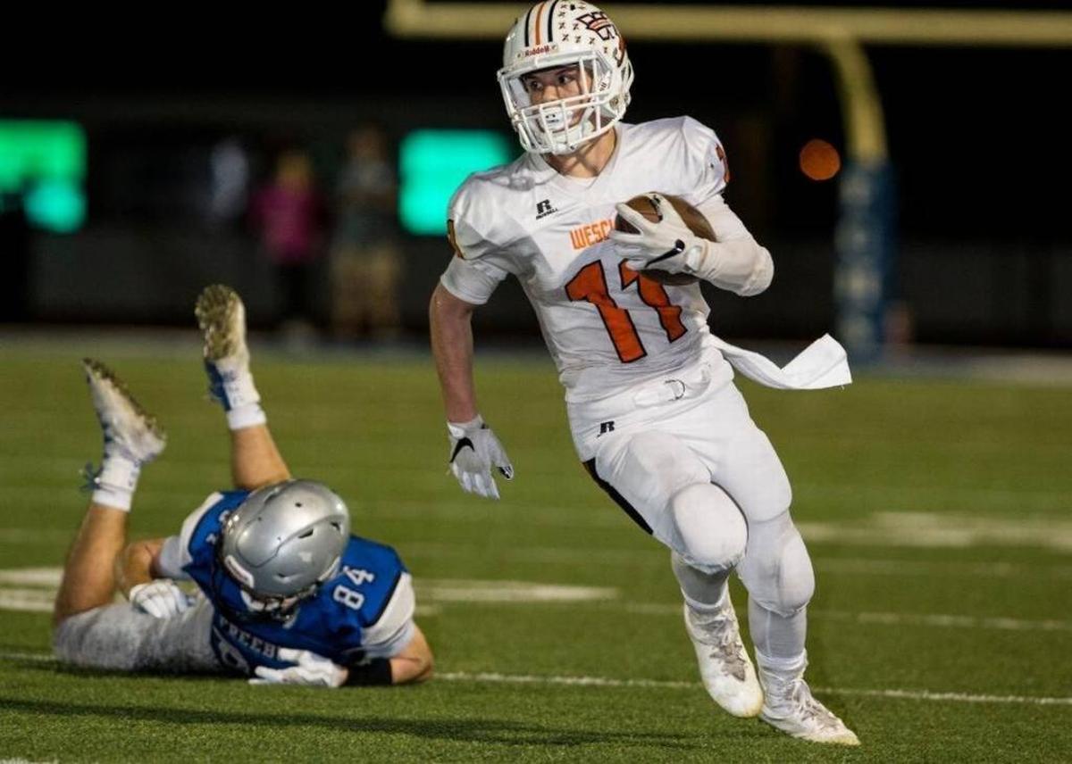 Senior running back RJ Kattenbraker is second on the Wesclin football team with 616 yards rushing.