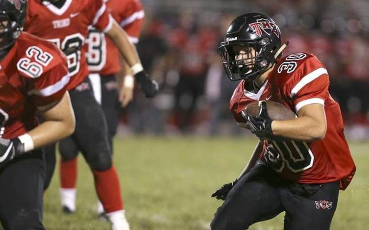 Trevor Nott and the Triad Knights face Civic Memorial Friday night. Both teams are 5-2 and looking for a high seed in the playoffs.