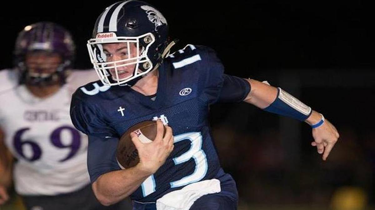 
Mater Dei quarterback Collin Schuetz has managed the Knights’ spread offense to a 4-2 record, including three wins in a row. The first-year starter has a quarterback rating of 112.62, having completed 92 of 169 pass attempts with 18 touchdowns against just five interceptions. His 1,599 yards ranks third in the entire St. Louis region and is second only to Althoff’s Jordan Augustine in the metro-east.

