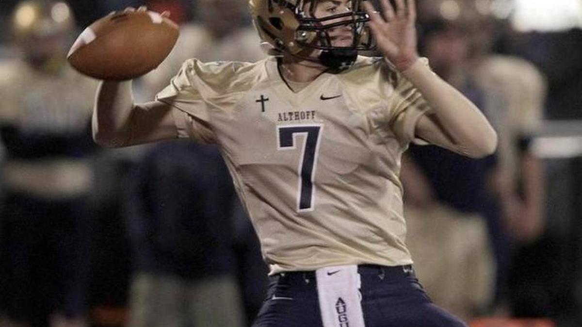 Althoff all-state quarterback Jordan Augustine has thrown for 3,280 yards and 38 TDs.